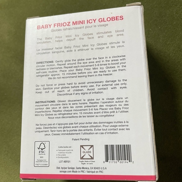 NEW Sonage Baby Frioz Mini Icy Globes Facial Massagers Set of 2 - Picture 6 of 7
